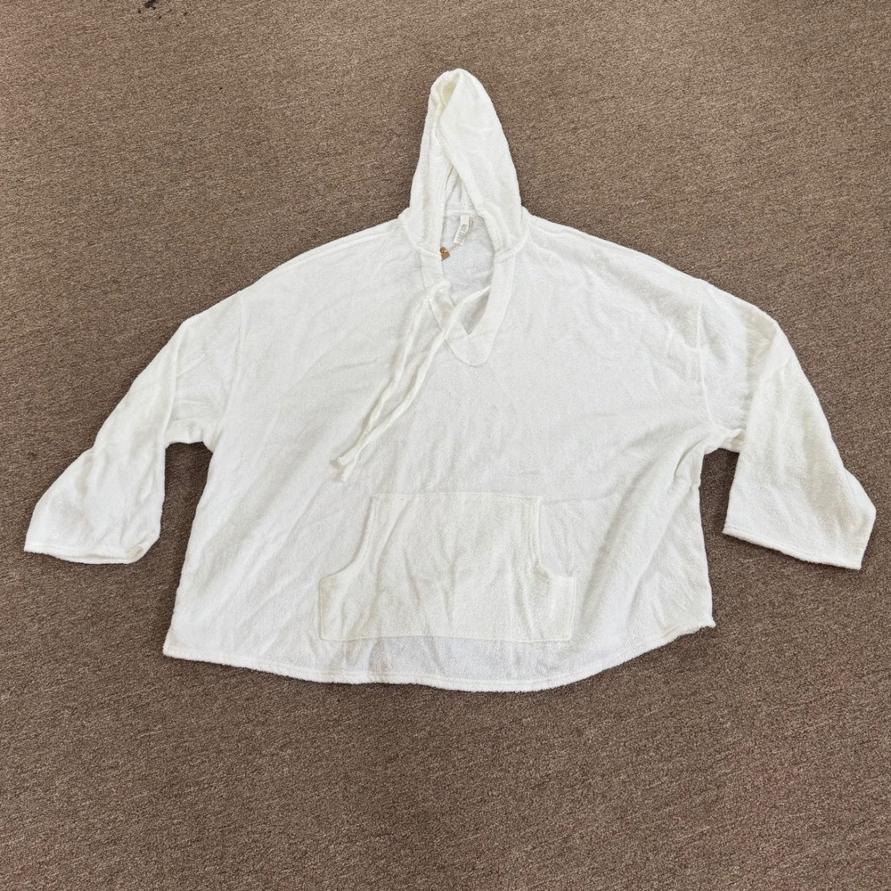 SKIMS Terry Cover-Ups Oversized Hoodie Snow White CU-PLO-8350W Womens Small NWT